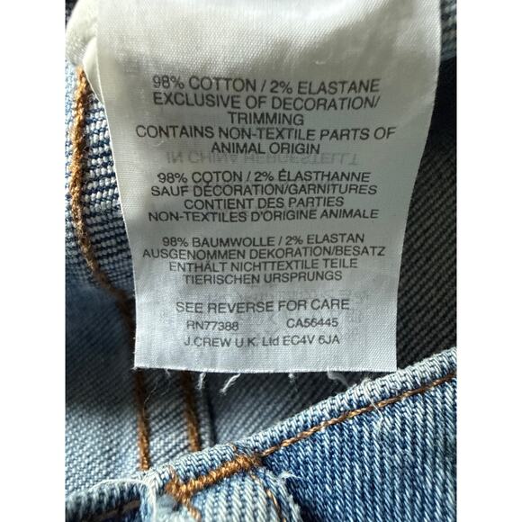 Madewell Wide Leg Crop Button Fly Size 26 Light Wash Frayed Hem - Picture 10 of 11